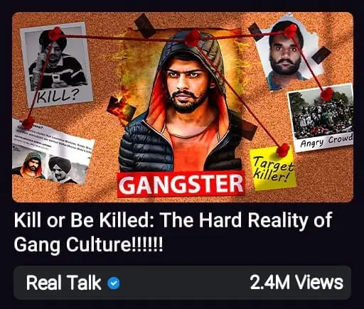 Hooded man in front of a crime board with photos and red string connections.