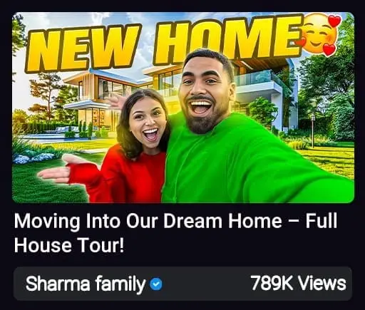 Smiling couple posing in front of a luxury modern house.